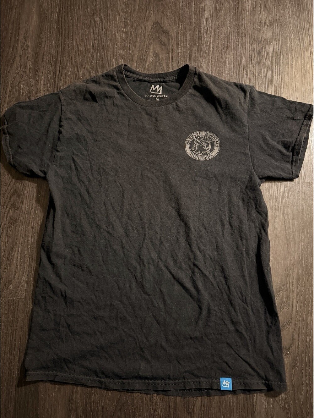 Mammoth Mountain Ski Resort T Shirt Medium Black Big Back Graphic CA